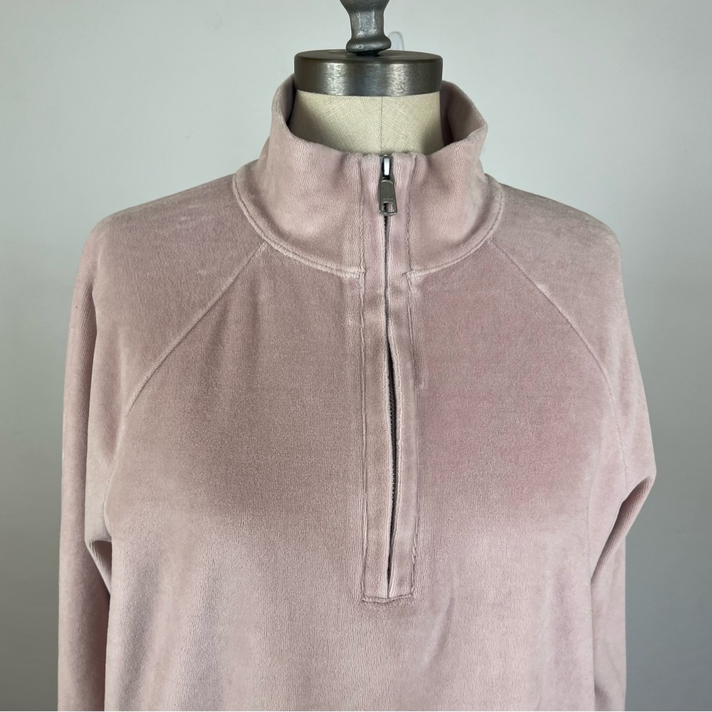 Madewell Velour Half Zip Sweatshirt - Picture 4 of 8